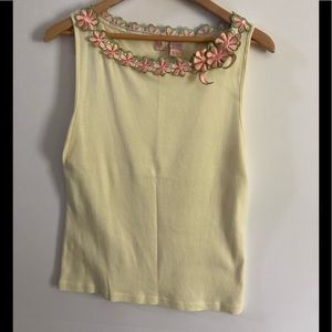 Women’s large Anthropologie embroidered tank
